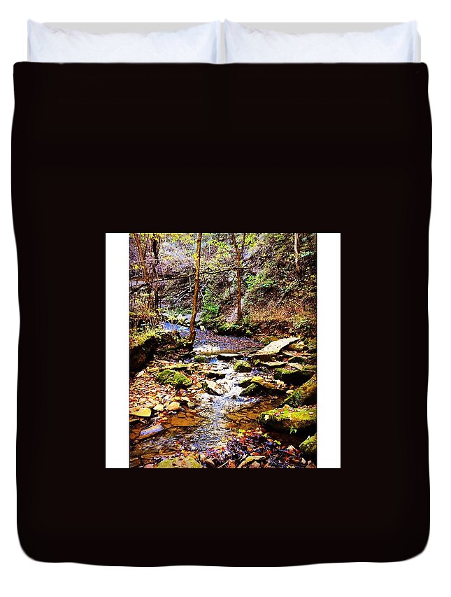 Woods Duvet Cover featuring the photograph Southern Indiana beauty by Haley Church