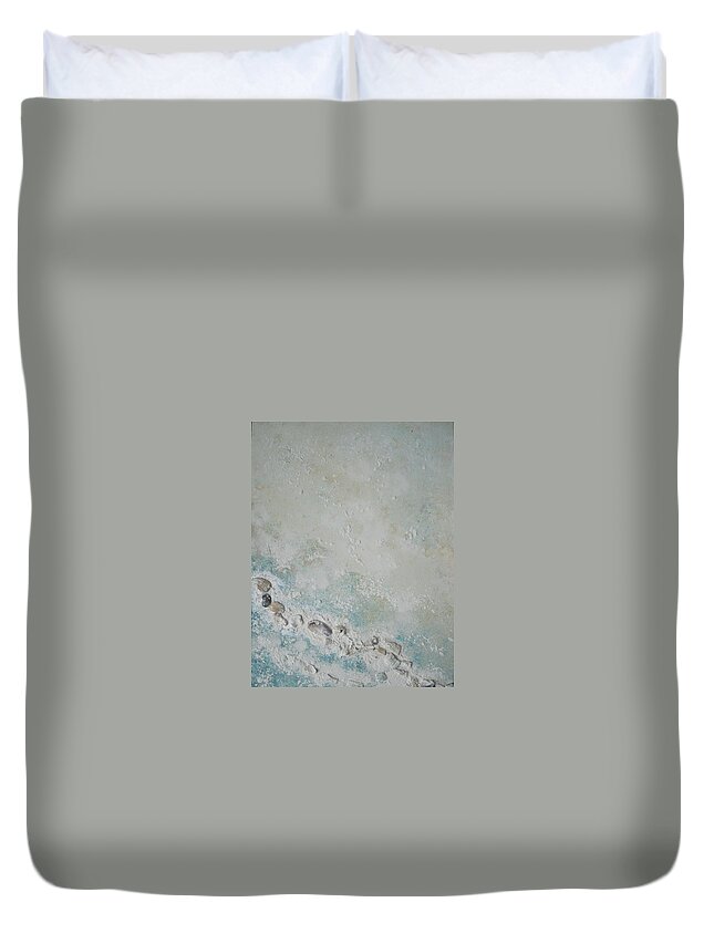 Seascape Duvet Cover featuring the painting Soul I by Jacqui Hawk