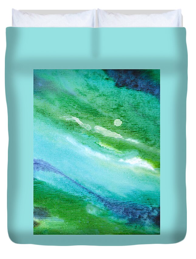 Abstract Duvet Cover featuring the painting Soul Searching - F - by Sandy Sandy