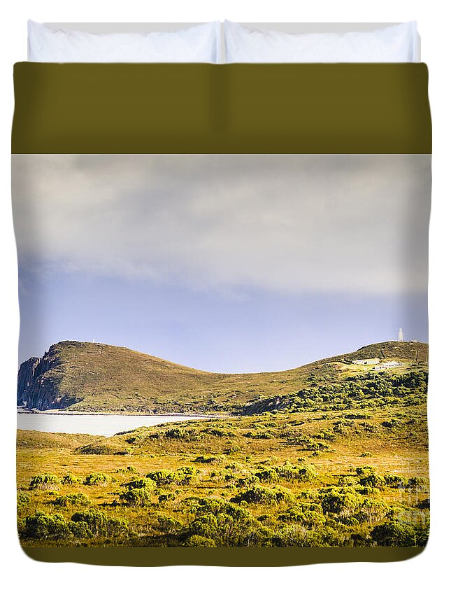 Landscape Duvet Cover featuring the photograph South Bruny National Park by Jorgo Photography