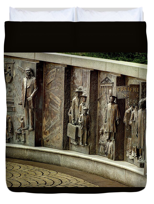 Monument Duvet Cover featuring the photograph South Carolina African-American History Momument by Mike Eingle