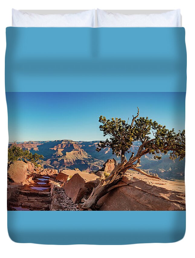 Grand Canyon Duvet Cover featuring the photograph South Kaibab Grand Canyon by Phil Abrams