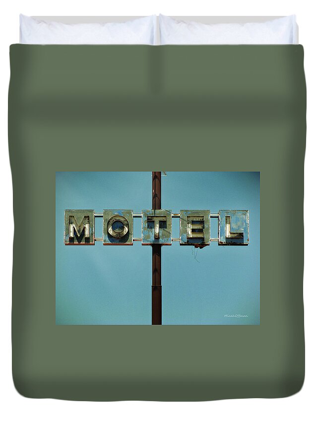 Tucson Duvet Cover featuring the photograph South Tucson Motel by Micah Offman
