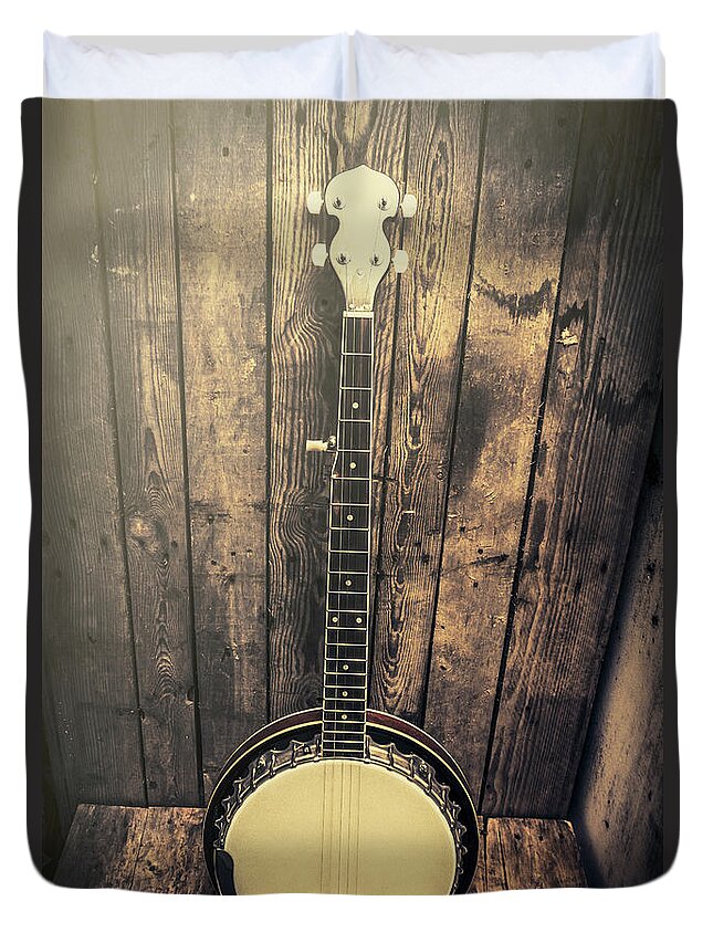 Music Duvet Cover featuring the photograph Southern bluegrass music by Jorgo Photography