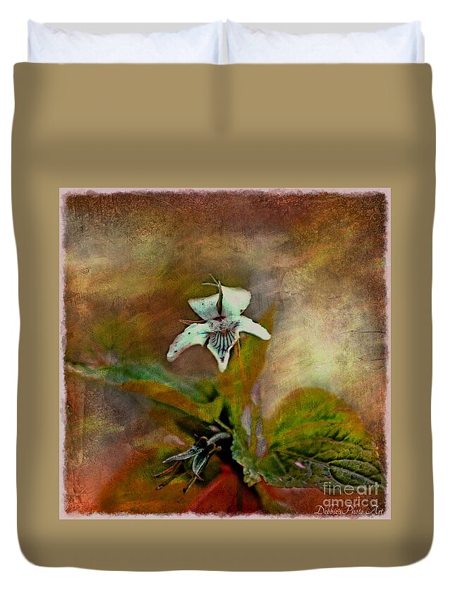 Tiny Duvet Cover featuring the photograph Southern Missouri Wildflowers 6 - Digital Paint 2 by Debbie Portwood