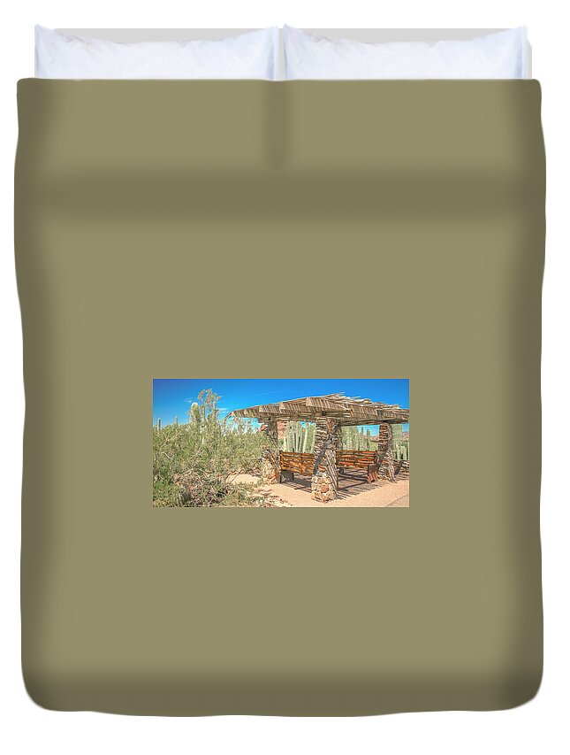 Picnic Duvet Cover featuring the photograph Southwest Picnic by Darrell Foster