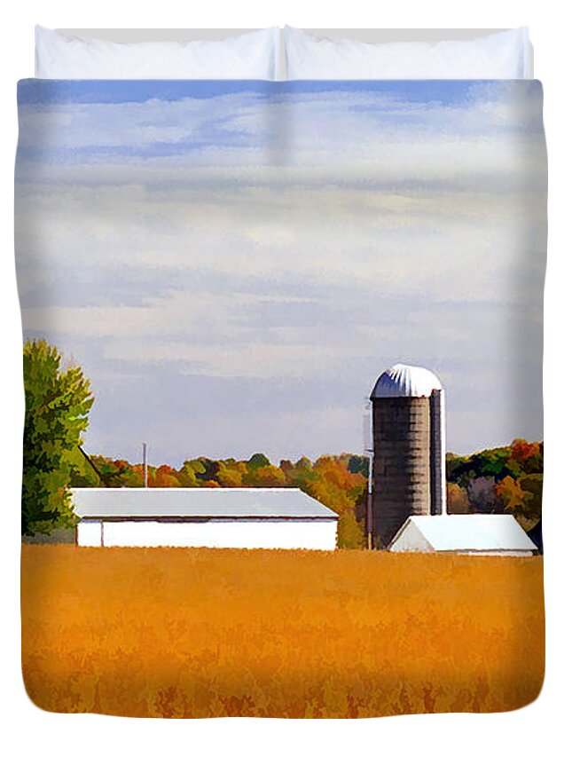 Landscape Duvet Cover featuring the photograph Soybean by Sam Davis Johnson