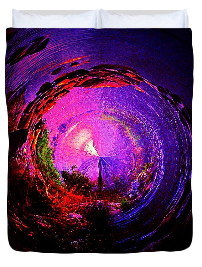 Space Spiral Duvet Cover featuring the photograph Space Spiral by Blair Stuart