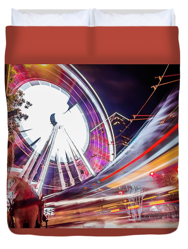 Atlanta Duvet Cover featuring the photograph Space-Time Continuum by Kenny Thomas