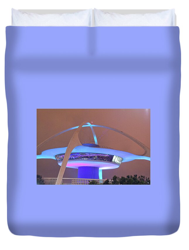 Theme Duvet Cover featuring the photograph Spaceship by Matthew Bamberg