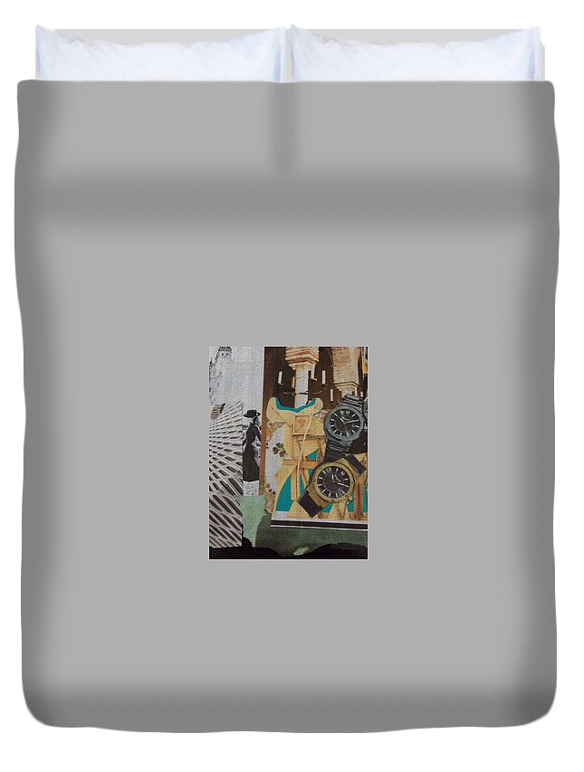 Collage Duvet Cover featuring the digital art Spain collage by Cooky Goldblatt