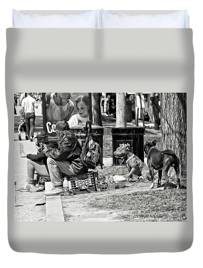 Pandering Duvet Cover featuring the photograph Spare Change by Jackson Pearson