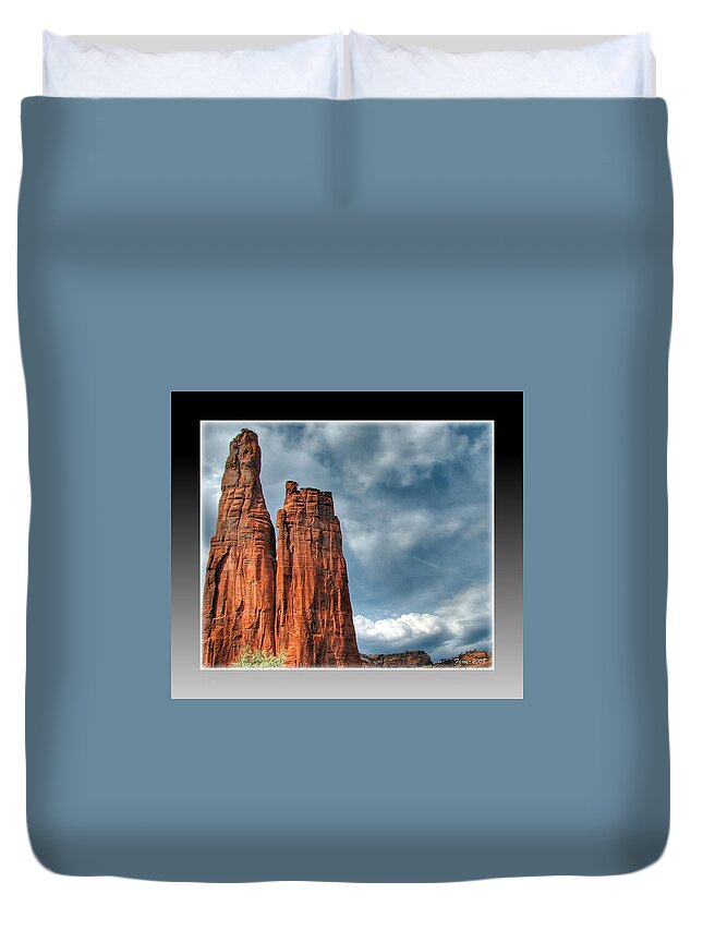 Spider Rock Duvet Cover featuring the photograph Spider Rock by Farol Tomson