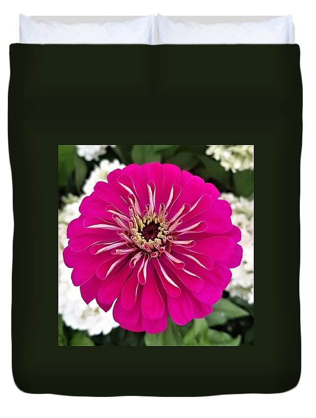 Flower Duvet Cover featuring the photograph Spiral by Jim Harris