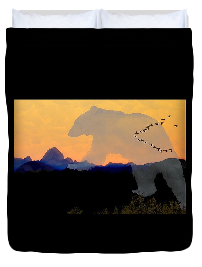 Legend Duvet Cover featuring the photograph Spirit Bear # 7 by Ed Hall