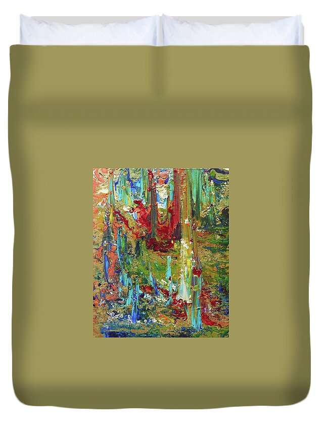 Fusionart Duvet Cover featuring the painting Spirit Dance by Ralph White