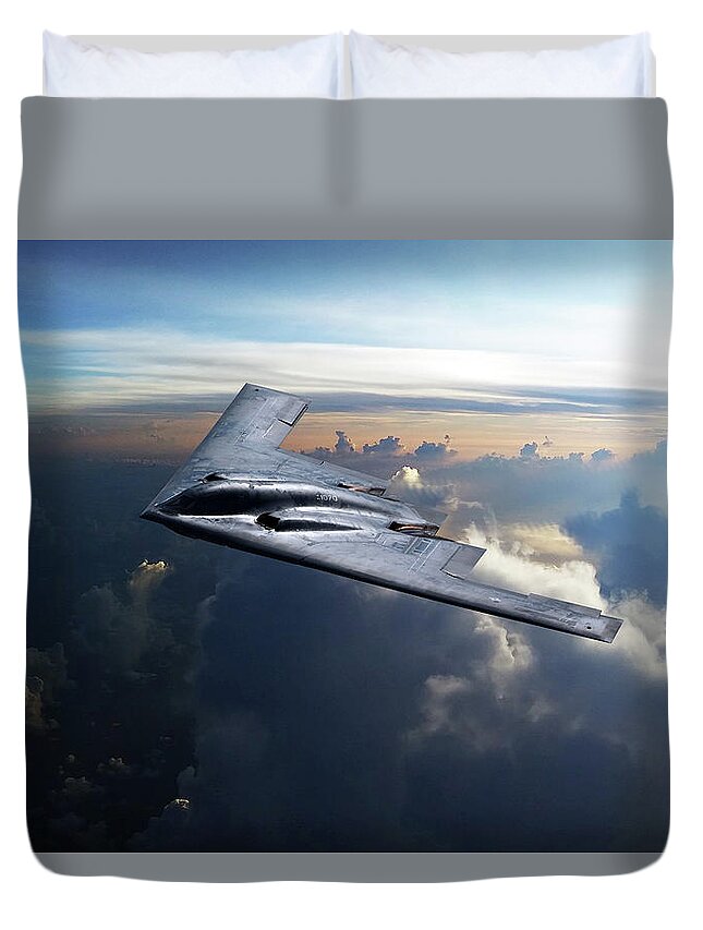 B-2 Bomber Duvet Cover featuring the digital art Spirit Of Ohio by Airpower Art