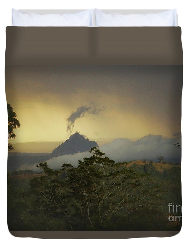 Maleny Duvet Cover featuring the photograph Spirit of the Mountain by Cassandra Buckley