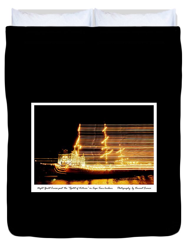 Boat Duvet Cover featuring the digital art Spirit of Victoria by Vincent Franco