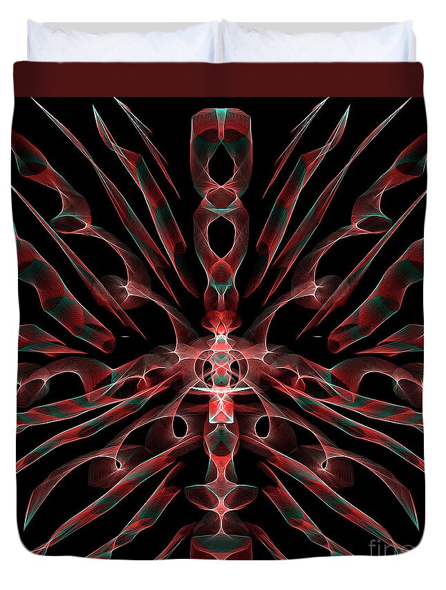 Abstract Duvet Cover featuring the digital art Spiritual by DB Hayes