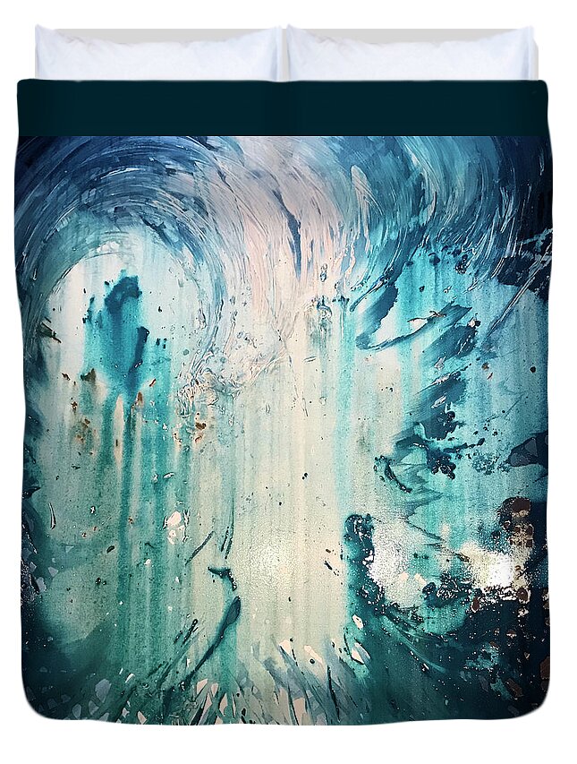 Splash Duvet Cover featuring the painting Splash by Michelle Pier