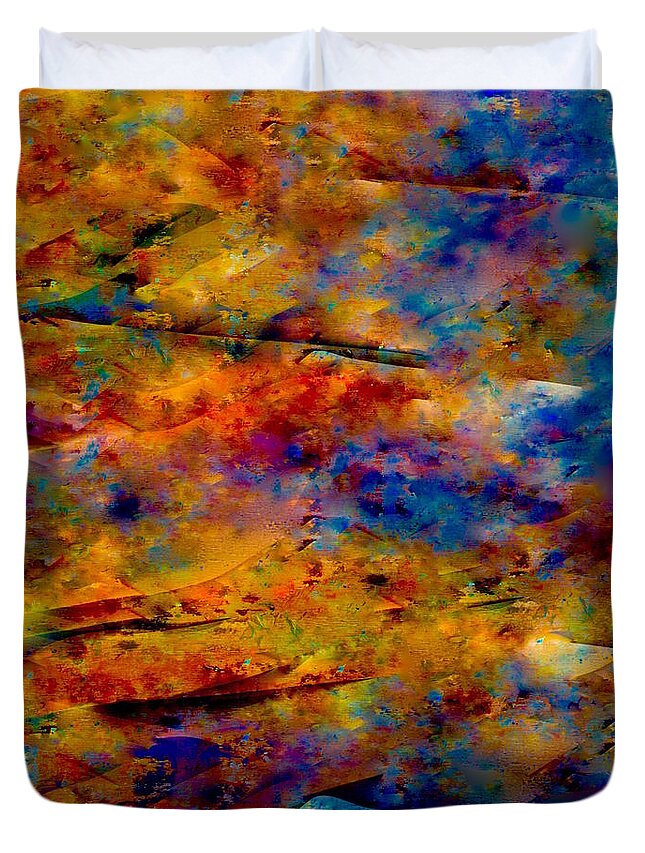 A-fine-art-painting-abstract Duvet Cover featuring the painting Splendor by Catalina Walker