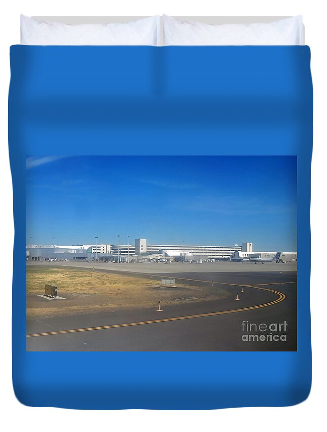 Spokane Washington Airport Duvet Cover featuring the photograph Spokane. WA Airport DAY 11 by Cindy Murphy - NightVisions 