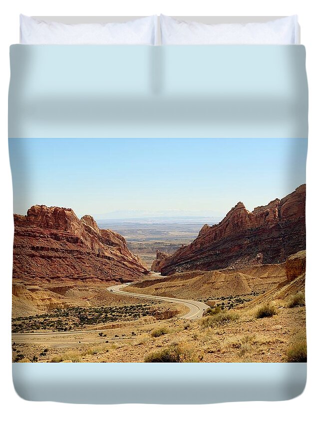 Utah Duvet Cover featuring the photograph Spotted Wolf Canyon - 2 by Christy Pooschke