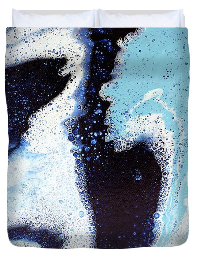 Beach Duvet Cover featuring the painting Spout by Tamara Nelson