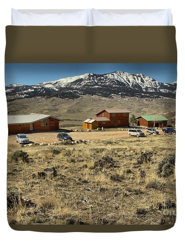 Yellowstone Forever Duvet Cover featuring the photograph Spring At The Yellowstone Forever Field Campus by Adam Jewell