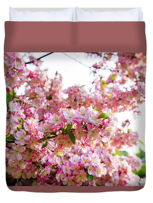 Belknap Mill Duvet Cover featuring the photograph Spring Blossoms Belknap Mill by Robert Clifford
