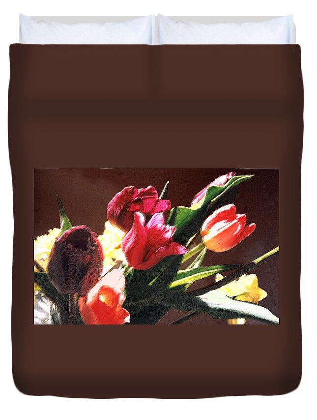 Floral Still Life Duvet Cover featuring the photograph Spring Bouquet by Steve Karol