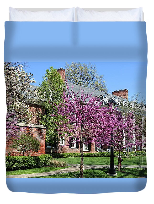 Stranahan Manor House Duvet Cover featuring the photograph Spring Color at Stranahan Manor House 0632 by Jack Schultz
