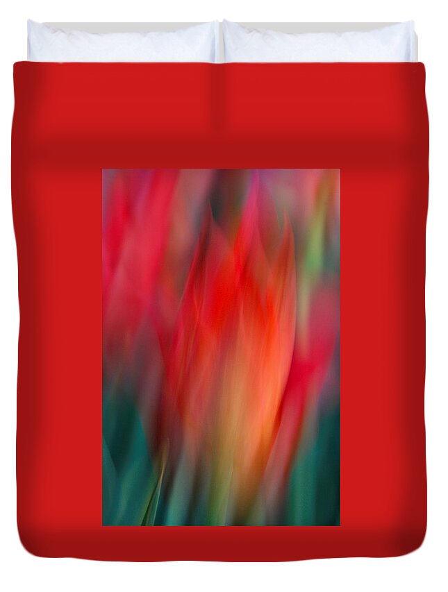 Tulip Duvet Cover featuring the photograph Spring Fling by Neil Shapiro