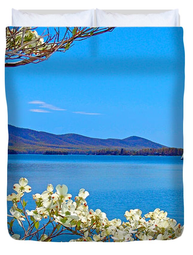 Smith Mountain Lake Duvet Cover featuring the photograph Spring Has Sprung 2 Smith Mountain Lake by The James Roney Collection