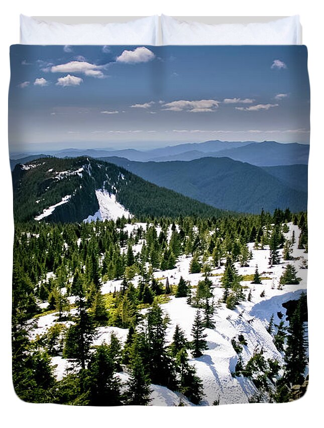 Spring Duvet Cover featuring the photograph Spring in the Cascades by Albert Seger
