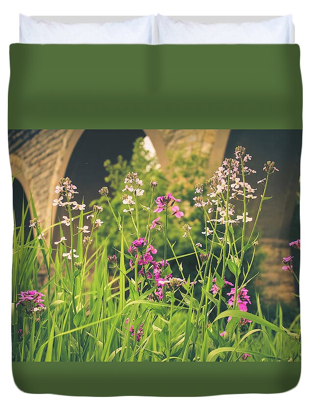 Historical Duvet Cover featuring the photograph Spring Under the Arches by Viviana Nadowski