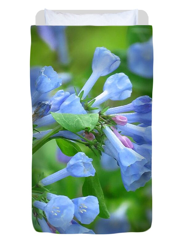 Bluebells Duvet Cover featuring the photograph Springtime Bluebells by Lori Frisch