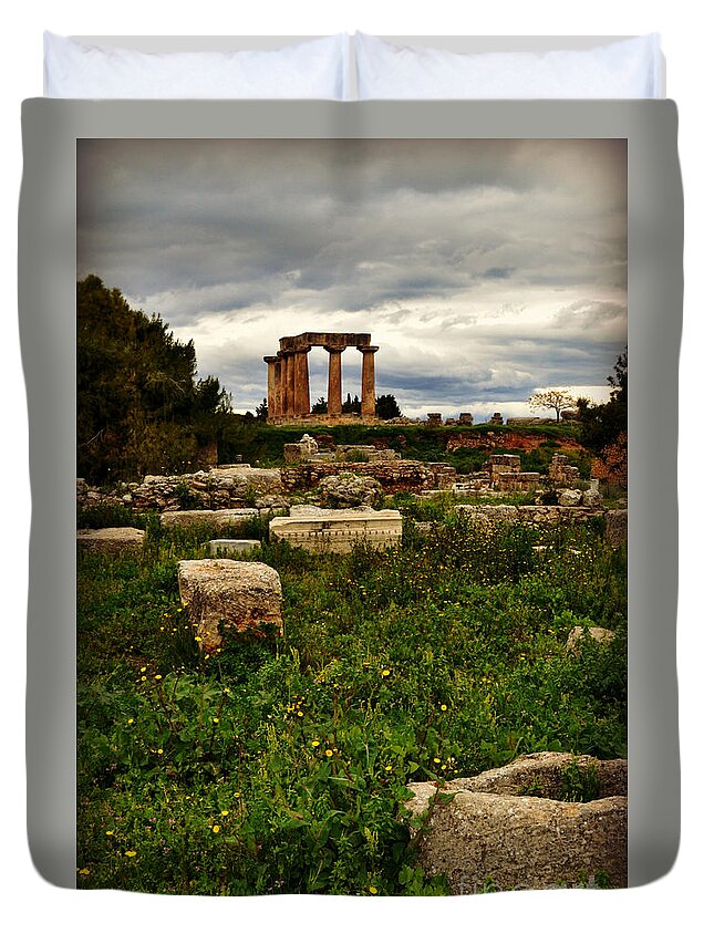 Corinth Duvet Cover featuring the photograph Springtime in Corinth by Eric Liller