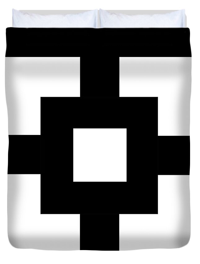 Squares - Chuck Staley Duvet Cover featuring the digital art Squares by Chuck Staley