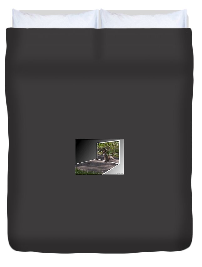 2d Duvet Cover featuring the photograph Squirrel World by Brian Wallace