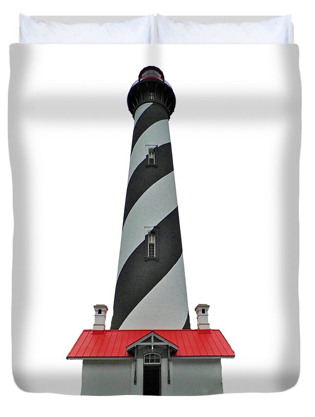 Lighthouse Duvet Cover featuring the photograph St Augustine Lighthouse Transparent For T Shirts by D Hackett