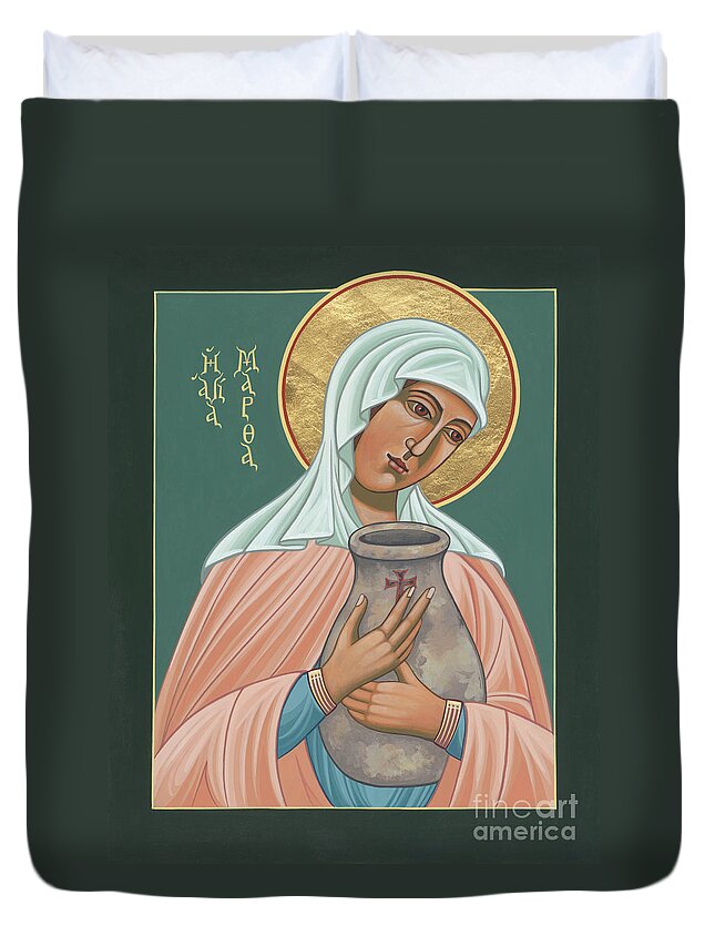 St Martha Of Bethany Duvet Cover featuring the painting St Martha of Bethany by William Hart McNichols