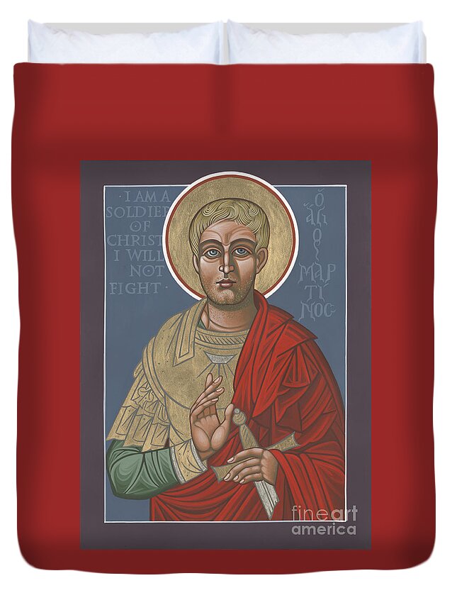 St Martin The Soldier Of Christ Duvet Cover featuring the painting St Martin the Soldier of Christ 234 by William Hart McNichols