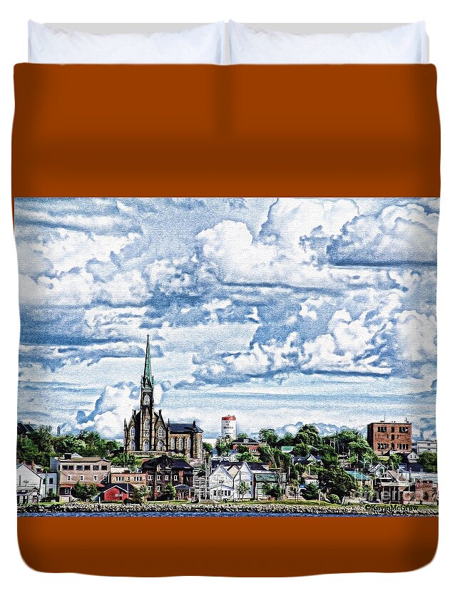 St Michaels Church Duvet Cover featuring the photograph St Michaels Basilica by Pat Davidson