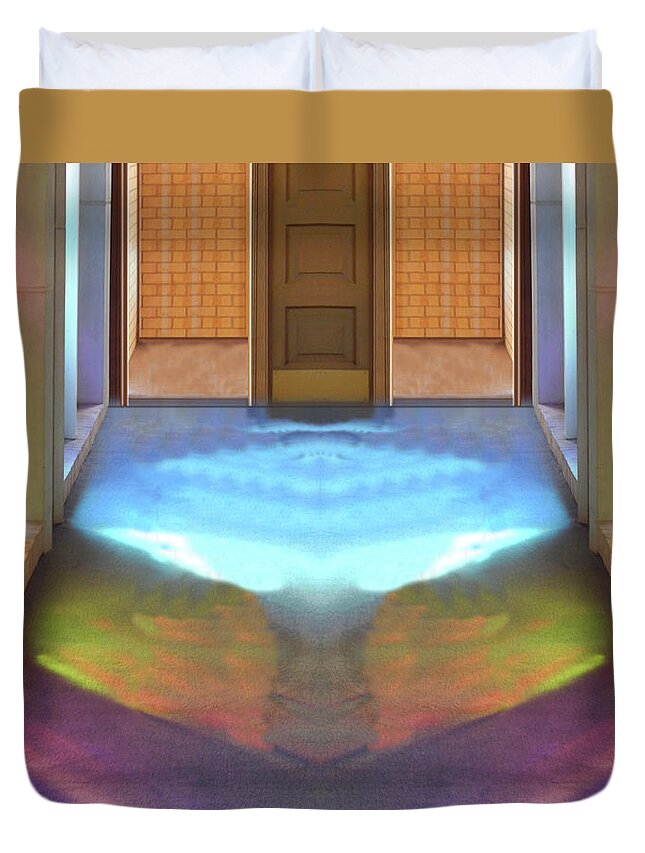 God Duvet Cover featuring the photograph Stained Glass #4714_2 Spiritual Path by Barbara Tristan
