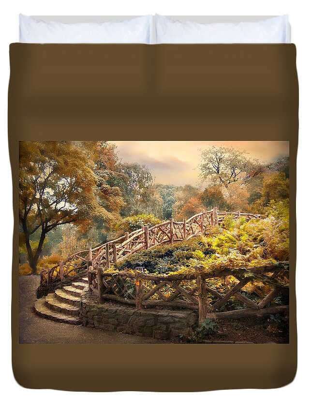 Autumn Duvet Cover featuring the photograph Stairway to Heaven by Jessica Jenney