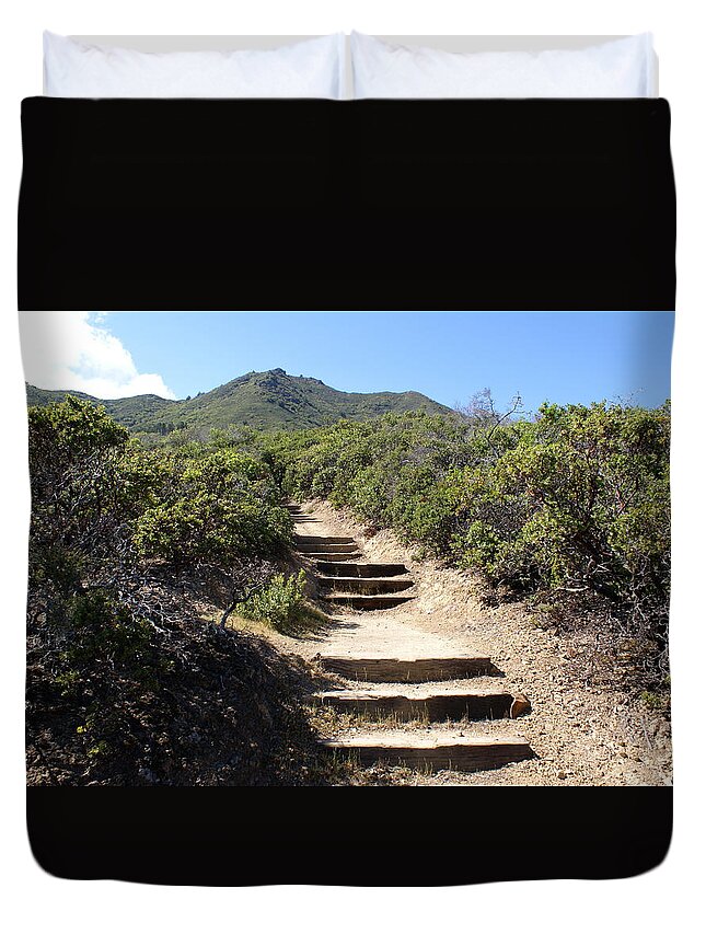 Mount Tamalpais Duvet Cover featuring the photograph Stairway to Heaven on Mt Tamalpais by Ben Upham III
