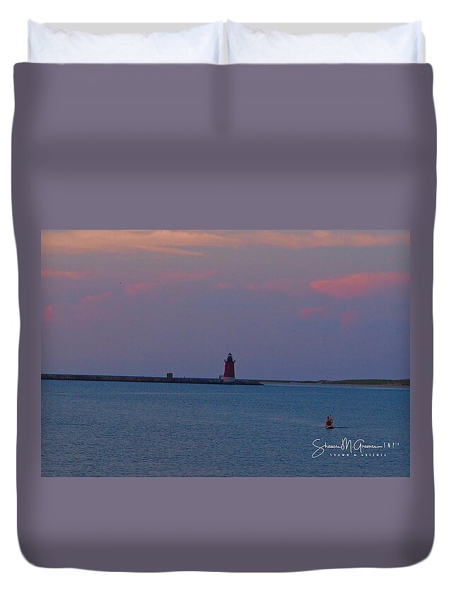 Sunset Duvet Cover featuring the photograph Standing in the Sunset by Shawn M Greener