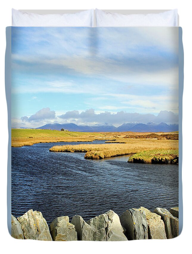 Bridge Duvet Cover featuring the photograph Standing on the Bridge by Jennifer Robin